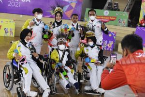 Pasangan Jawa Tengah Bintang-Vani raih emas terakhir boccia Peparnas