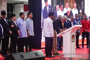 Peserta Pemilu Serentak 2024 teken komitmen kampanye pemilu damai
