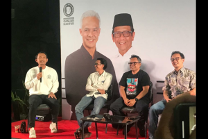 Putra bungsu Mahfud MD nobar debat capres