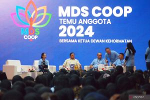 Prabowo puji Rini Soemarno di hadapan ribuan anggota MDS Coop