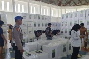 Polres Rokan Hilir Riau kawal ketat pergeseran surat suara pemilu