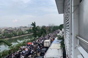 Kampanye AMIN, ribuan kendaraan tertahan di Jalan Danau Sunter Barat