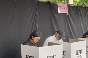 Prabowo-Gibran unggul di TPS tempat Sri Mulyani mencoblos