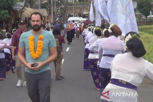 Partisipan World Water Forum disambut pentas tari di DTW Jatiluwih