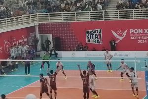 Bola Voli - Tim putra Sumut amankan kemenangan atas Bali 4-1