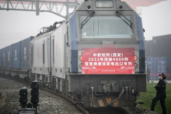 Kereta kargo China-Eropa catat perjalanan ke-4.000 dari Shaanxi