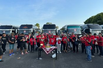 Naik 15 bus, Kader PDIP Kota Yogyakarta bergerak ke Jakarta simak Pidato Megawati