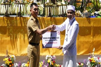 Umat Hindu di Gunungkidul laksanakan Pujawali Pura Segara Wukir