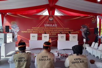 KPU Sumsel simulasikan penghitungan suara rampung di hari pencoblosan