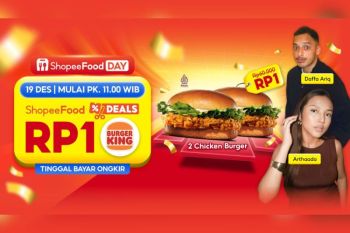 ShopeeFood Deals Hadirkan Kejutan Akhir Tahun lewat Promo  Spesial Burger King Rp1