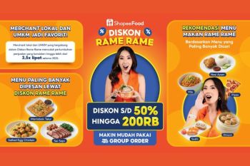 Kampanye Diskon Rame Rame ShopeeFood, Catatkan Pertumbuhan Konsisten bagi Merchant Lokal dan UMKM