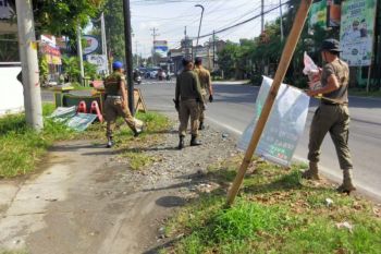 Satpol PP Bantul tertibkan ratusan reklame langgar peraturan daerah