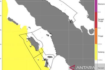 BMKG: Waspadai potensi gelombang tinggi di perairan Sumatera Utara