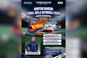 KAI Gelar Nobar Final Bola Gembira 2026 di Stasiun Yogyakarta dan Kereta Makan pada 14 Perjalanan