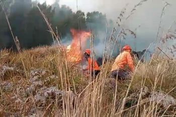 Bromo fire spreads amid strong winds, steep terrain