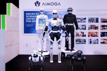 AiMOGA perkenalkan robot perawat dan robot keamanannya ke Eropa