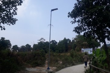 Tiang lampu solar cell ciptaan mahasiswa Universitas Pancasila
