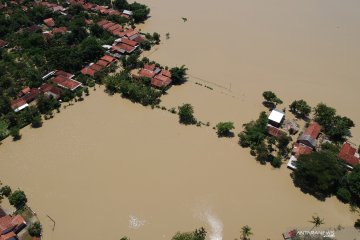 Foto udara banjir di Pekalongan