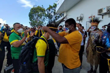 Kontingen wushu Sumut dapat sambutan meriah di Merauke