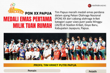 Medali emas pertama PON XX milik tuan rumah