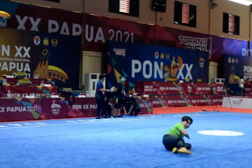 Kontingen apresiasi venue wushu di Klaster Merauke