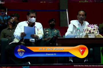Presiden saksikan laga wushu sanda putri PON Papua