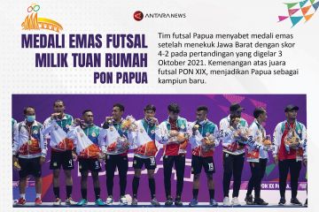 Medali emas futsal milik tuan rumah PON Papua
