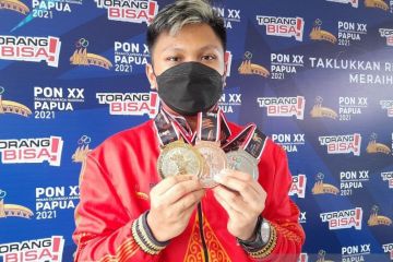Emas Iqbal terbayarkan pada nomor pistol campuran PON Papua