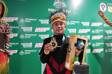 Sprinter debutan Sulsel Usman pecahkan rekornas di Peparnas Papua