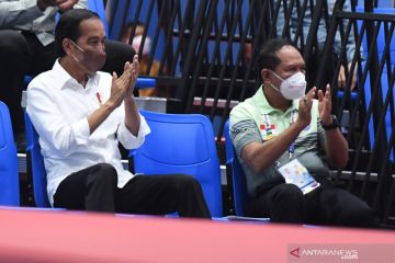 Presiden Jokowi nonton final Judo di arena Peparnas Papua
