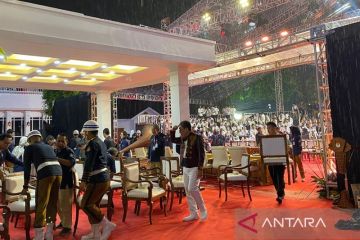 Hujan iringi penetapan nomor urut capres-cawapres Pemilu 2024