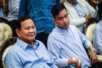 Prabowo-Gibran tiba di rakornas tim kampanye