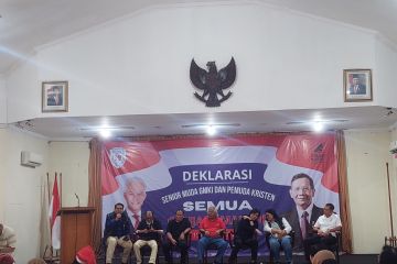 Senior Muda GMKI dan Pemuda Kristen deklarasi dukung Ganjar-Mahfud