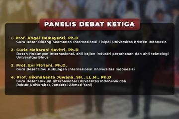 KPU umumkan debat ketiga di Istora Senayan, berikut daftar panelisnya