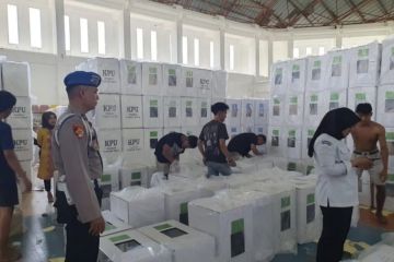 Polres Rokan Hilir Riau kawal ketat pergeseran surat suara pemilu