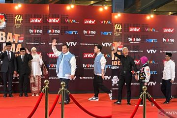 Tiga paslon hadiri Debat Kelima Capres Pemilu 2024