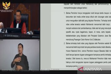 MK tolak dalil AMIN soal dugaan pelanggaran kampanye Prabowo