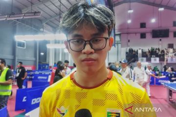 Tenis Meja - Rafanael, Lampung   beregu putra, berlatih lawan China