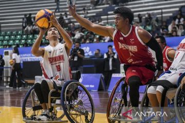Eksibisi basket kursi roda putra Peparnas 2024: tim Perpanas C kalah dari Thailand