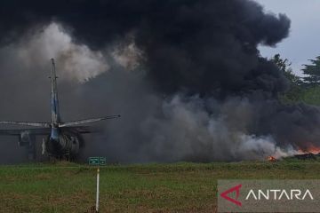 Latihan penanganan kecelakaan pesawat di Pangkalpinang