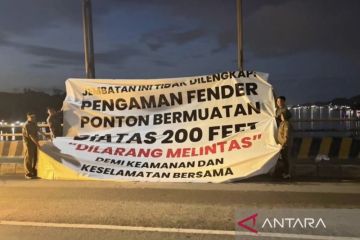 Pemprov Kaltim perketat keamanan jembatan Mahulu setelah penabrakan