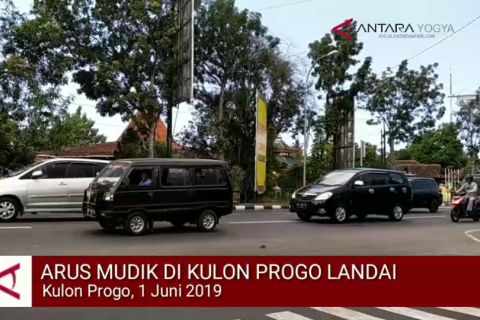 VIDEO: Arus lalu lintas pemudik di Kulon Progo masih landai