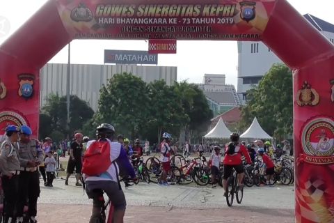 Sinergi Polri melalui Gowes Kamtibmas