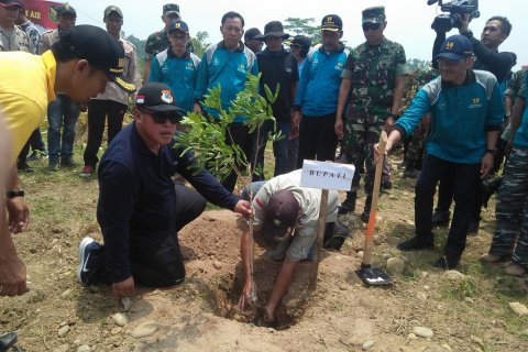 Peserta GN-KPA tanam bibit buah-buahan untuk penghijauan
