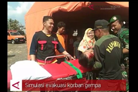 VIDEO : Simulasi gempa menuju Guwosari sebagai Desa Tangguh Bencana