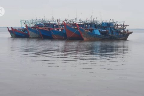 KKP tangkap 7 kapal pukat harimau di perairan Rokan Hilir