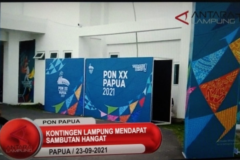 Kontingen Lampung dapat sambutan hangat PON ke XX Papua