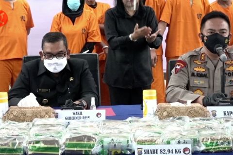 Kurang dari satu bulan Polda Riau ungkap 130kg sabu