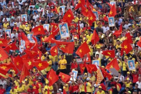 Antusiasme warga Vietnam dukung laga Indonesia vs Thailand