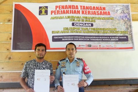 10 warga binaan di Lapas Suliki Sumbar dilatih perikanan dan pertanian